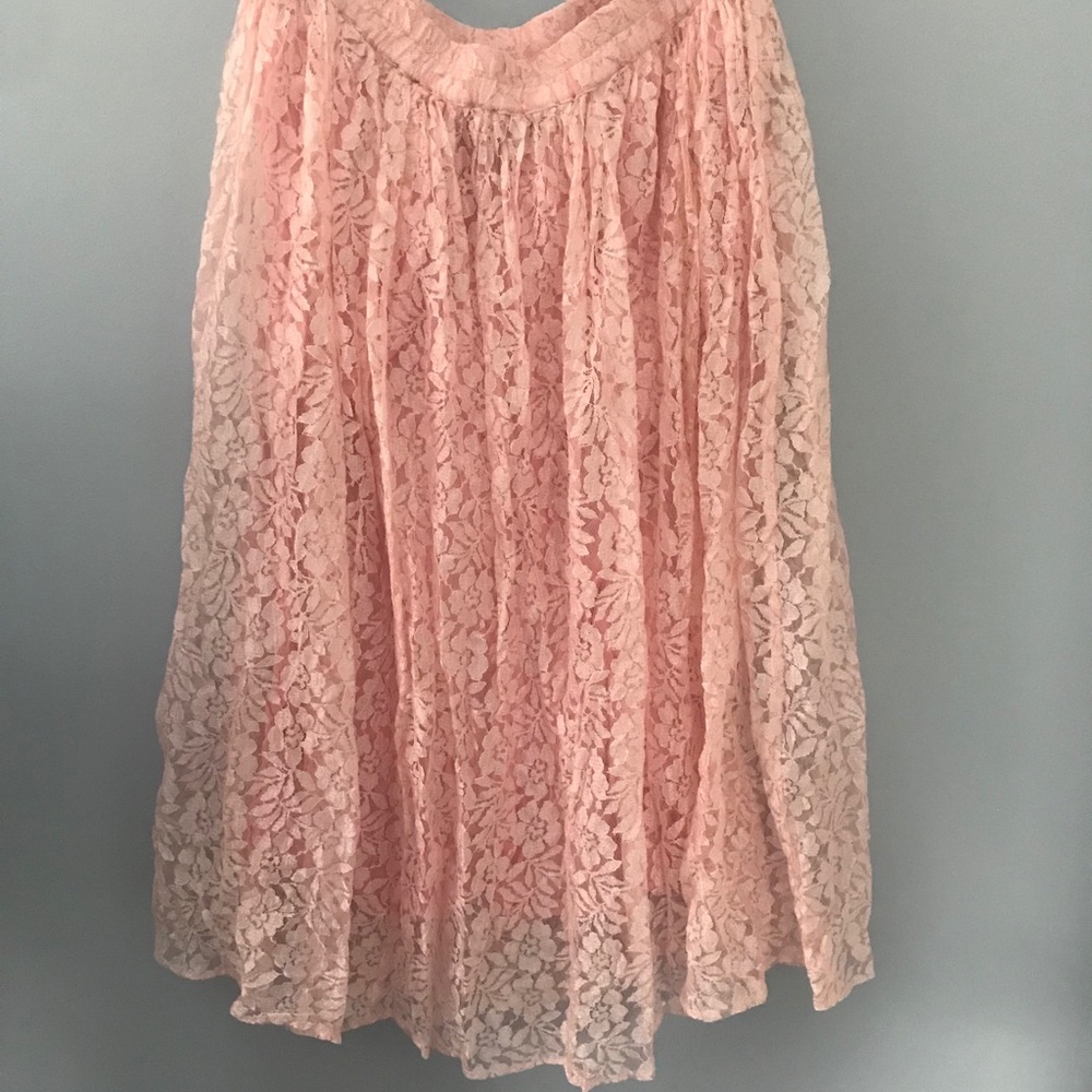 Vintage 90's pink lace skirt